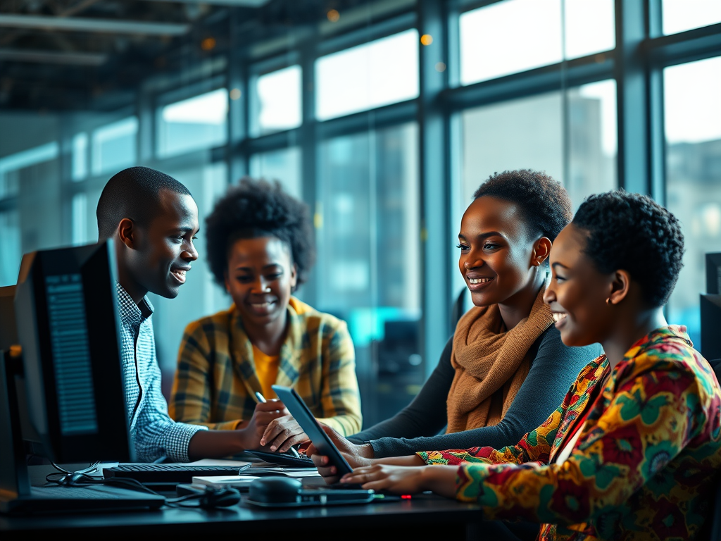 a pic about info system mission with frican props about to