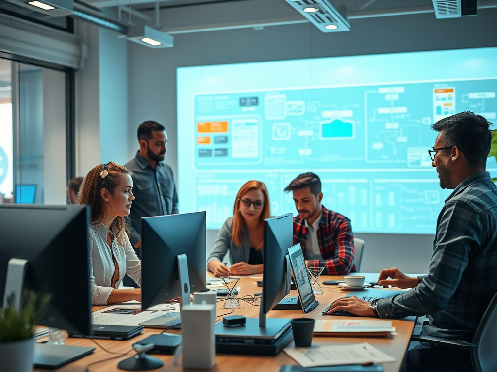 design a pic with working enviroment about at global agent